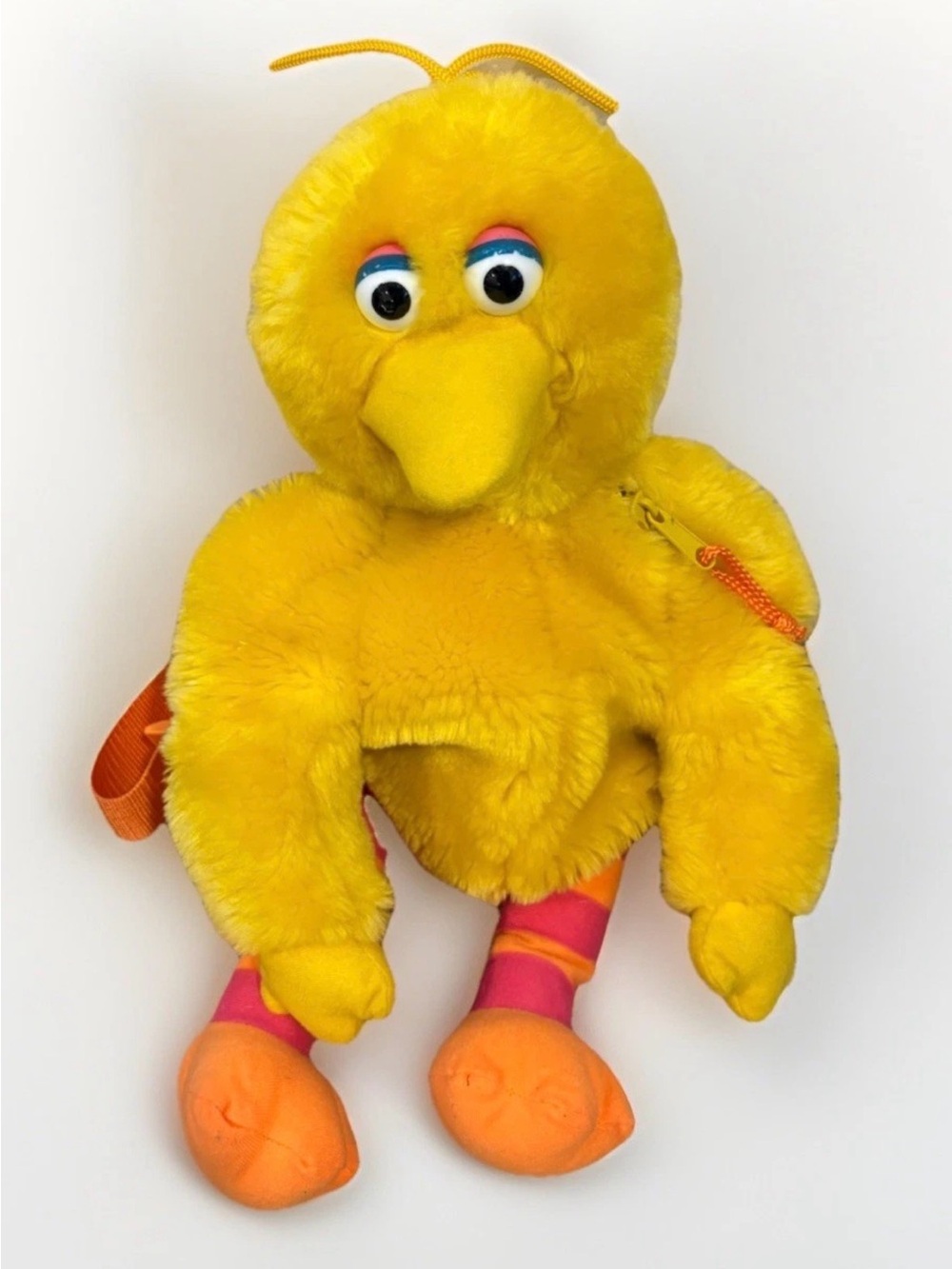 Vintage 1997 Big Bird Backpack Plush Knapsack Jim Henson Sesame Street Rare Y2K